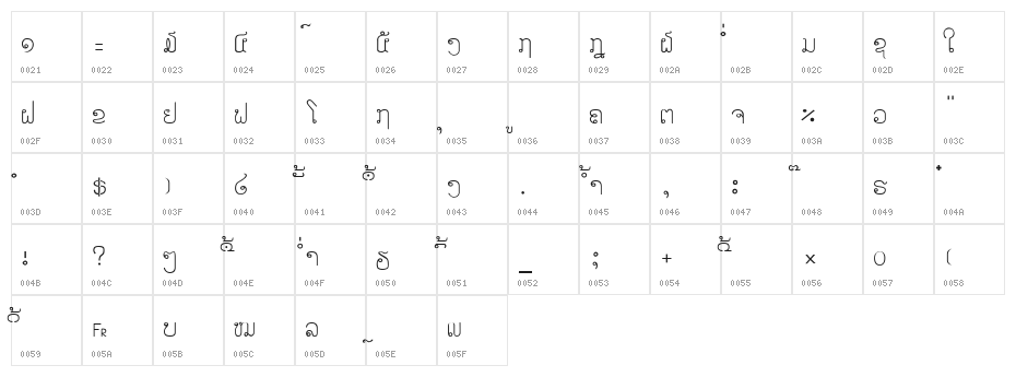 alice_4 Medium Character Map