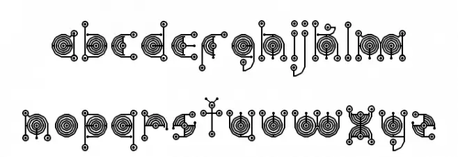 alien crop circles Regular 字体 大写