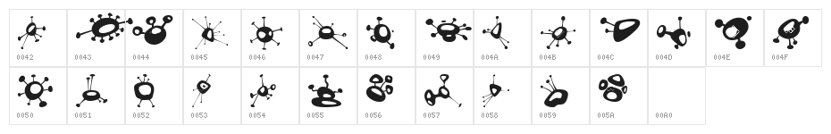 alien crush Character Map