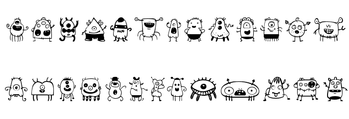 alien dude Font LOWERCASE