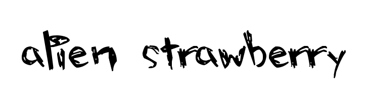 alien strawberry Font
