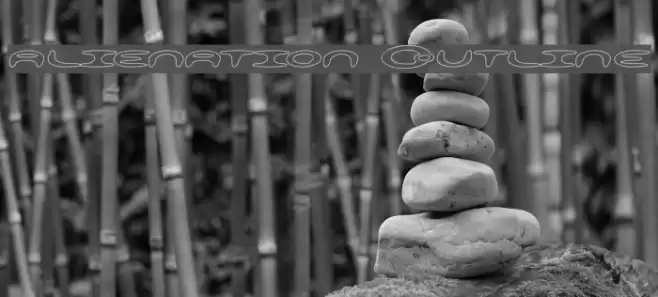 alienation Outline Font examples