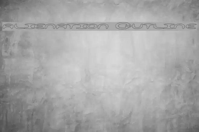 alienation Outline Font examples