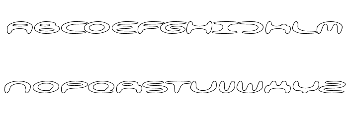 alienation Outline Font LOWERCASE