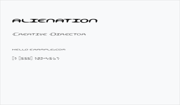 alienation Business Card