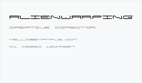 alienwarping Business Card