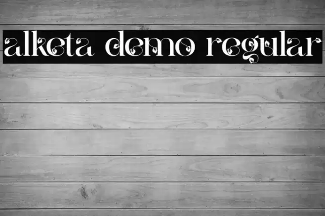 alketa demo regular Font examples