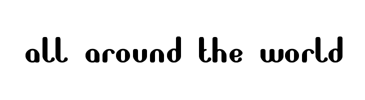 all around the world 字体
