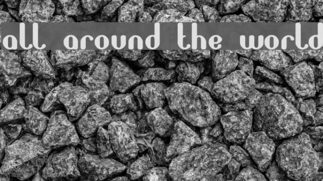 all around the world Font examples