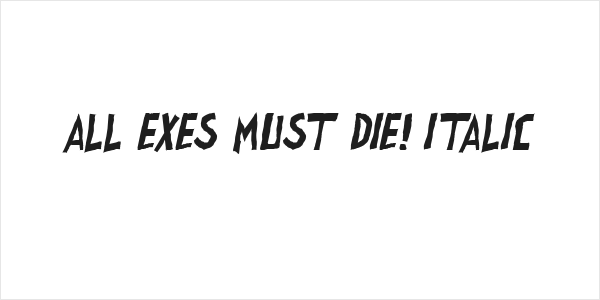 all exes must die! Italic Logo