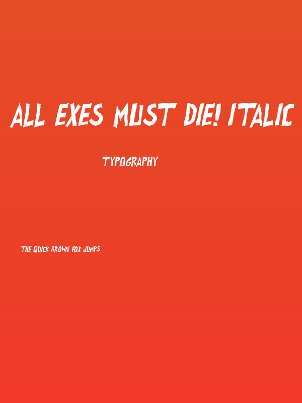 all exes must die! Italic Poster