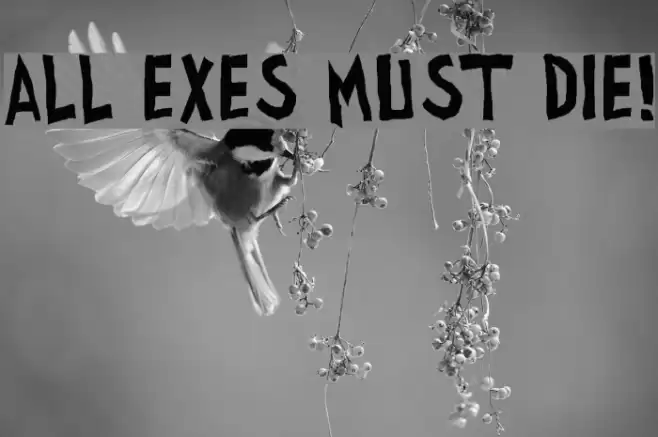 all exes must die! Font examples