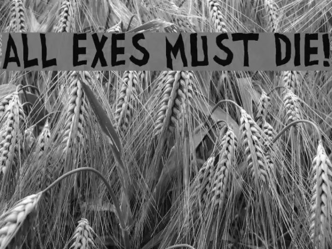 all exes must die! Font examples