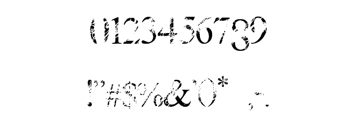 all used up Font OTHER CHARS