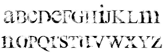 all used up Font LOWERCASE