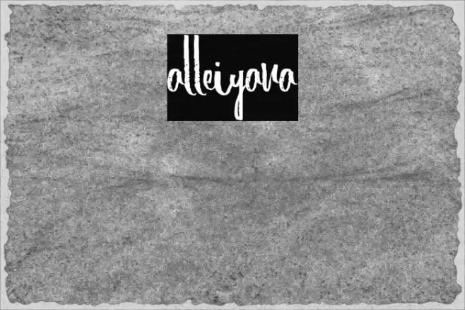 alleiyana Font examples