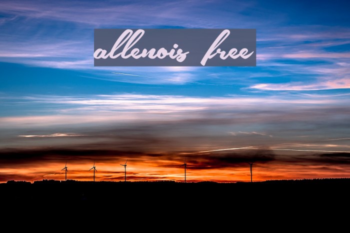 allenois free Font examples