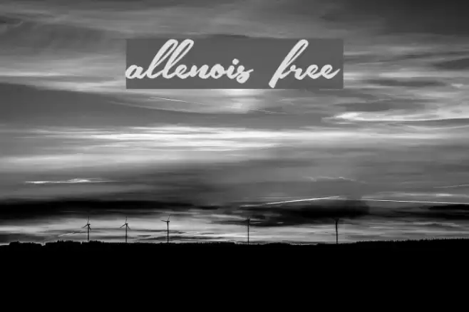 allenois free Font examples