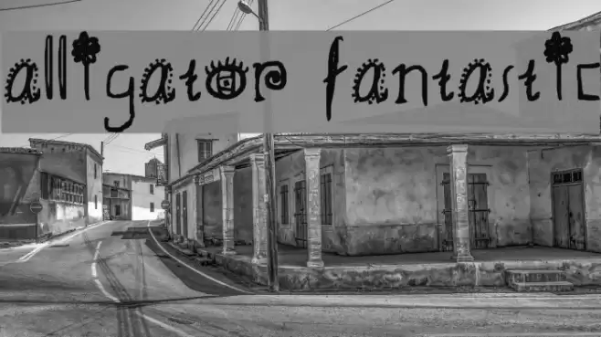 alligator fantastic Font examples