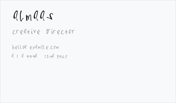 almaas Business Card