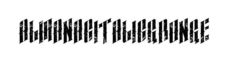 almanacitalicgrunge  免费字体下载