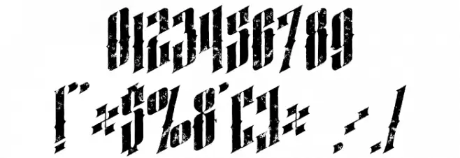 almanacitalicgrunge Font OTHER CHARS