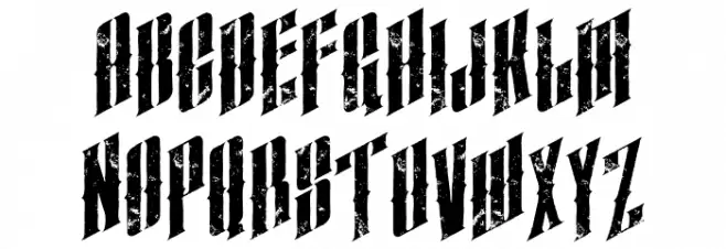 almanacitalicgrunge Font LOWERCASE