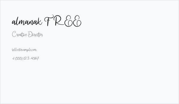 almanak FREE Business Card