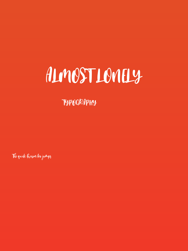 almost lonely Poster