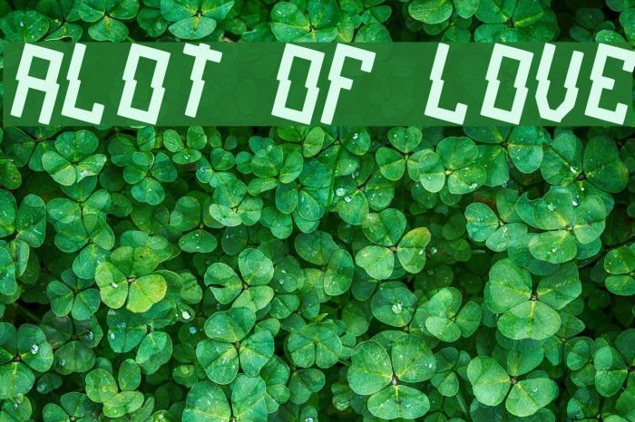 alot of love Font examples