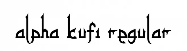 alpha kufi regular  font caratteri gratis