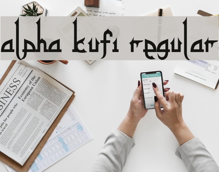 alpha kufi regular Font examples