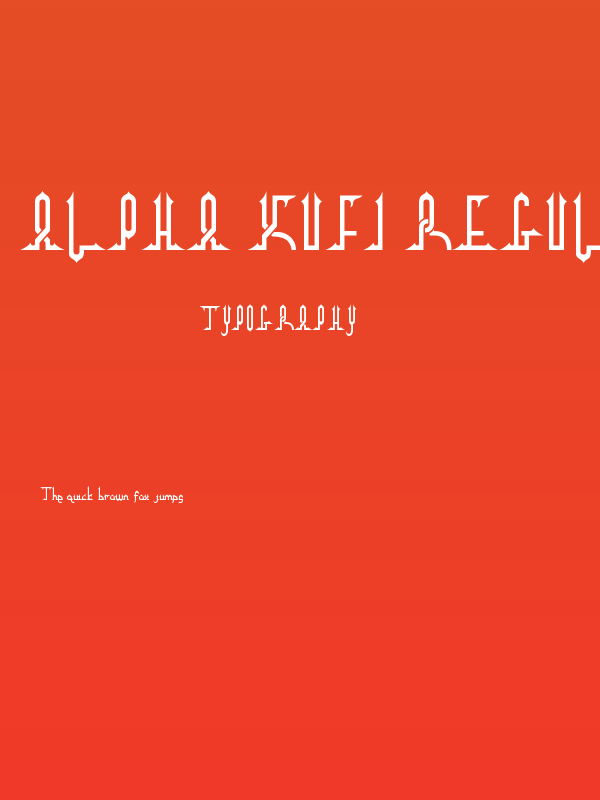 alpha kufi regular Poster