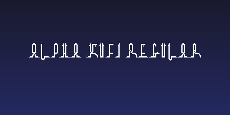 alpha kufi regular Social Header