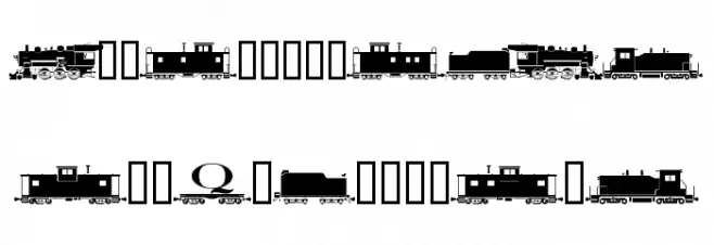 alphabettrain फ़ॉन्ट अपरकेस