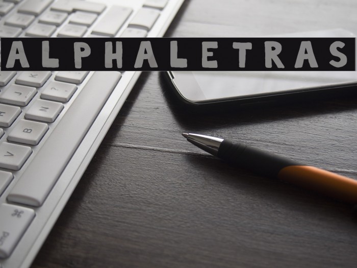 alphaletras Font examples