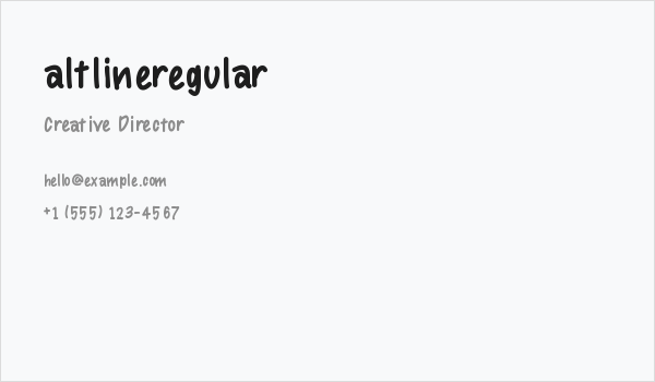 altlineregular Business Card