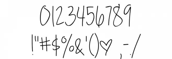 always * forever Font OTHER CHARS