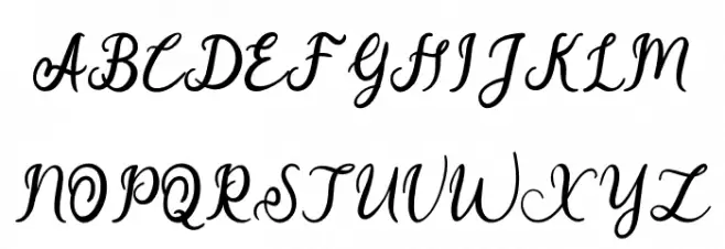 alymhela 字体 大写