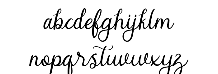 alymhela Font LOWERCASE