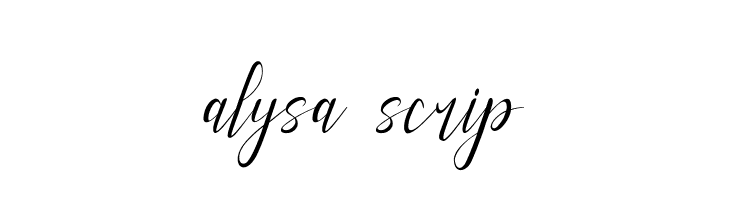 alysa scrip  नि: शुल्क फ़ॉन्ट्स डाउनलोड