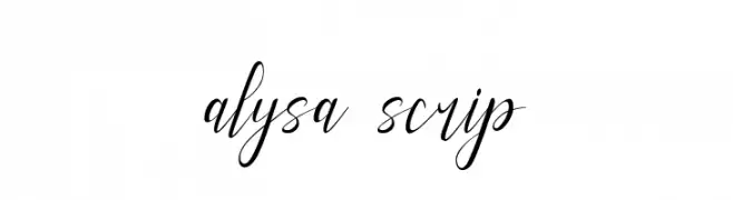 alysa scrip  Frei Schriftart Herunterladen
