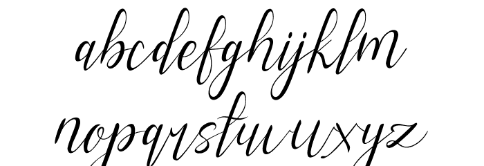 alysa scrip Font LOWERCASE