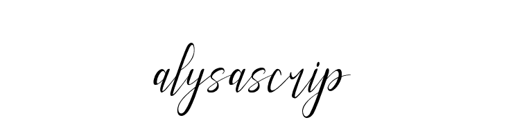 alysascrip  font caratteri gratis