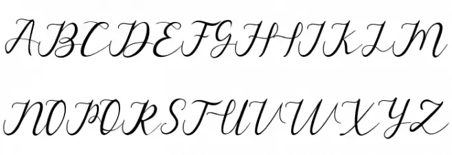 alysascrip フォント 大文字