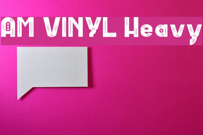 AM VINYL Heavy Font examples