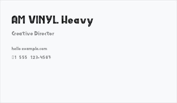 AM VINYL Heavy Business Card