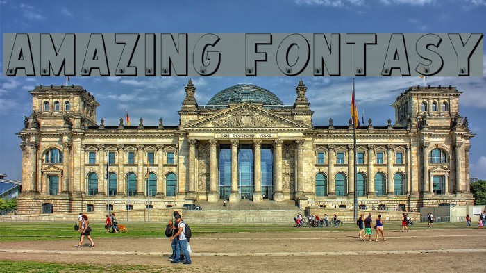 AMAZING FONTASY Font examples