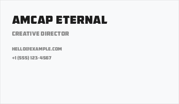 AMCAP Eternal Business Card