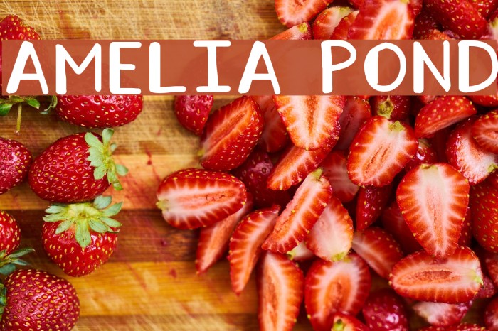 AMELIA POND Font examples